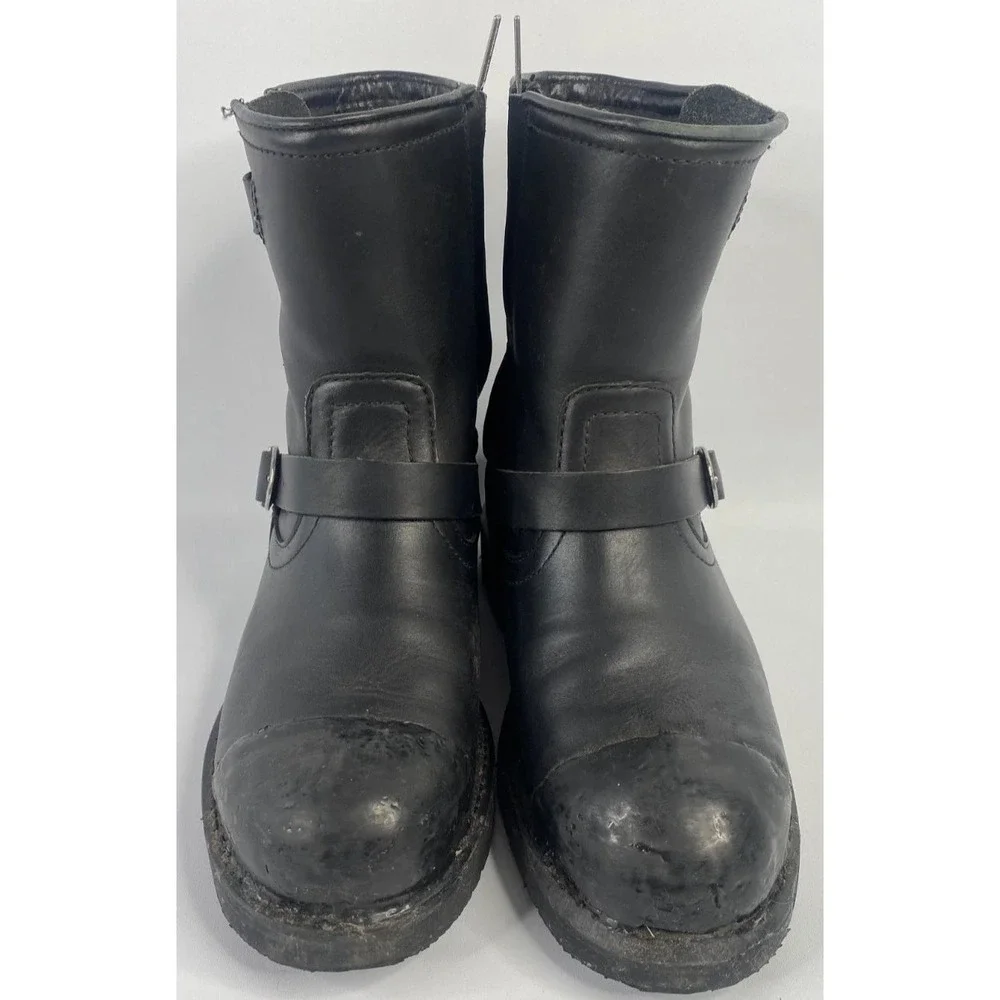 Harley-Davidson Boots Wallet Patches Mens 9 Black Good Engineer Biker Bundle